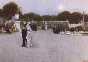 John Singer Sargent The Luxembourg Garden at Twilight oil painting reproduction